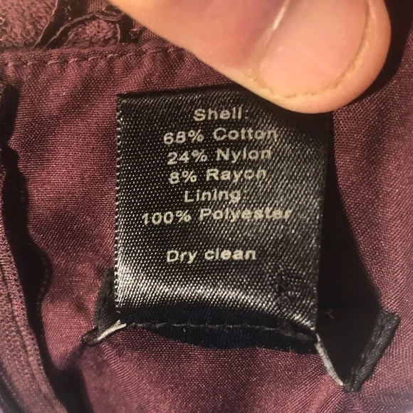 Plum A-line Cotton Blend Lace Midi Dress Ann Taylor - Picture 14 of 15